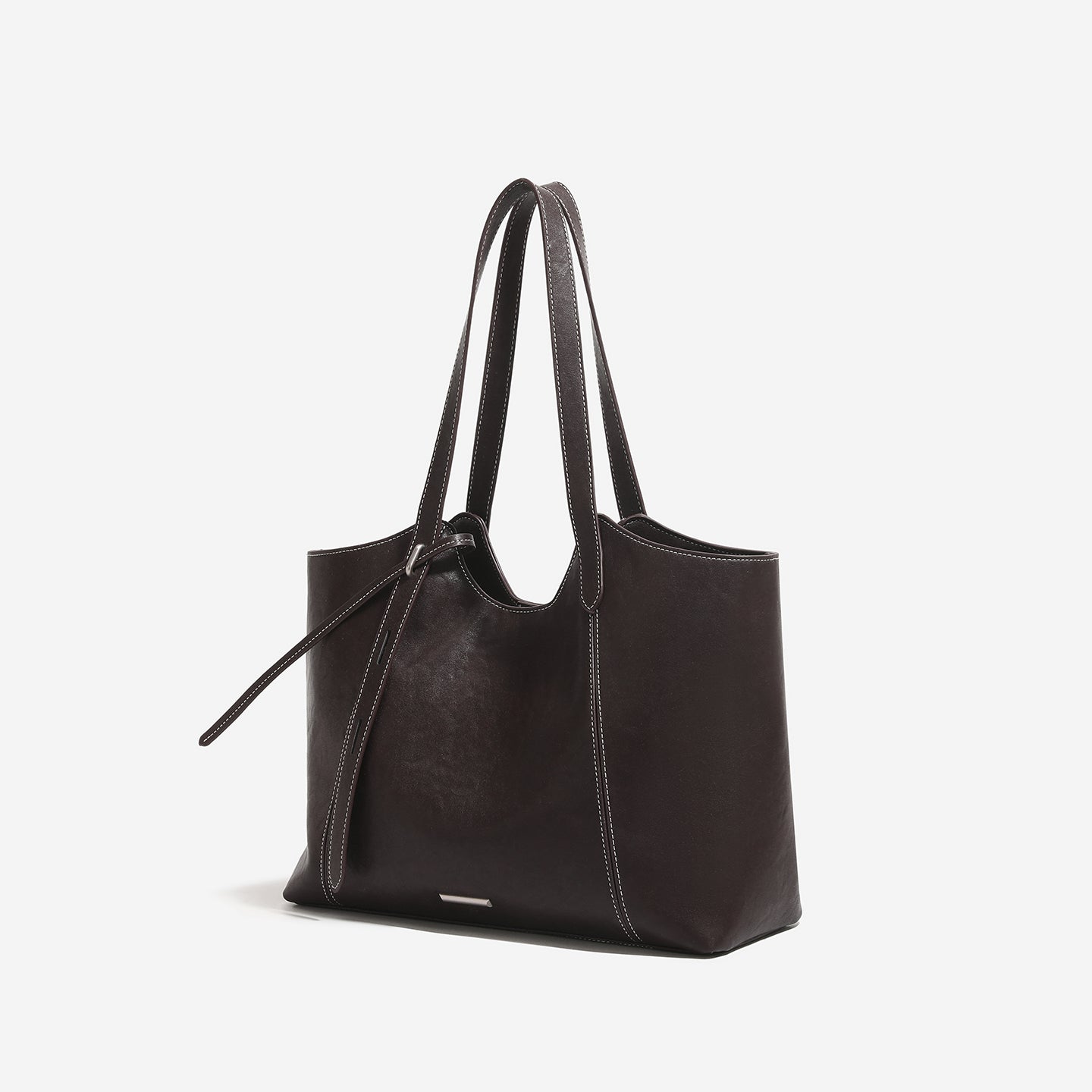 Oversized Soft Tote Bag – Contrast Stitch