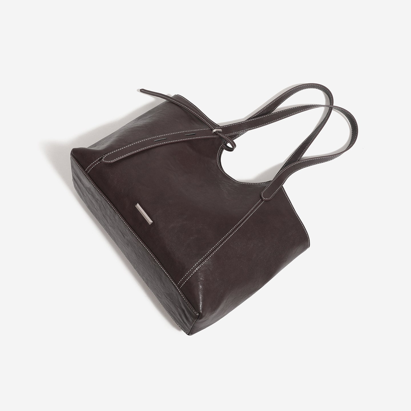 Oversized Soft Tote Bag – Contrast Stitch