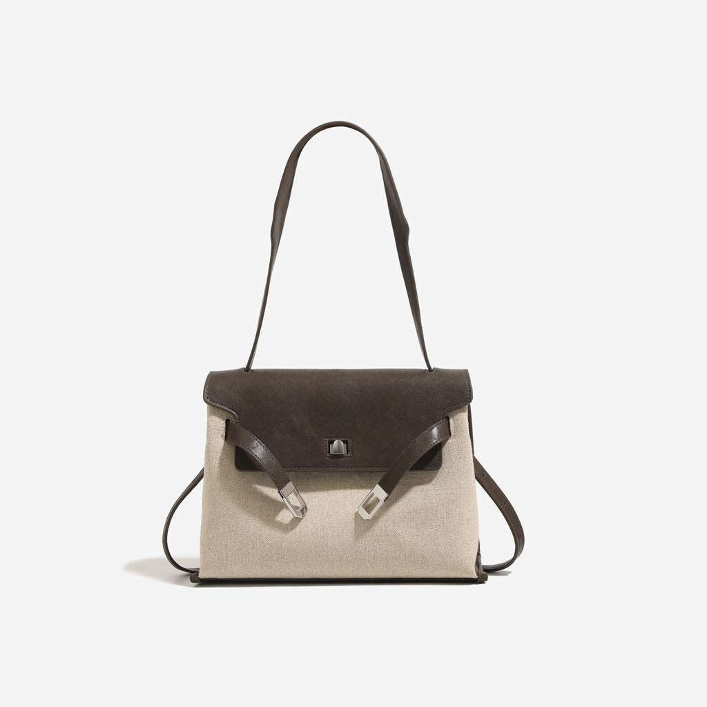 Structured Flap Shoulder Bag
