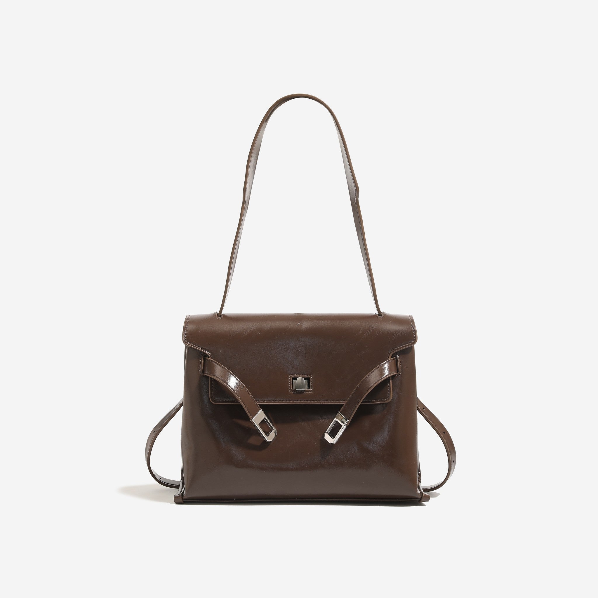 Structured Flap Shoulder Bag