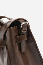 Structured Flap Shoulder Bag