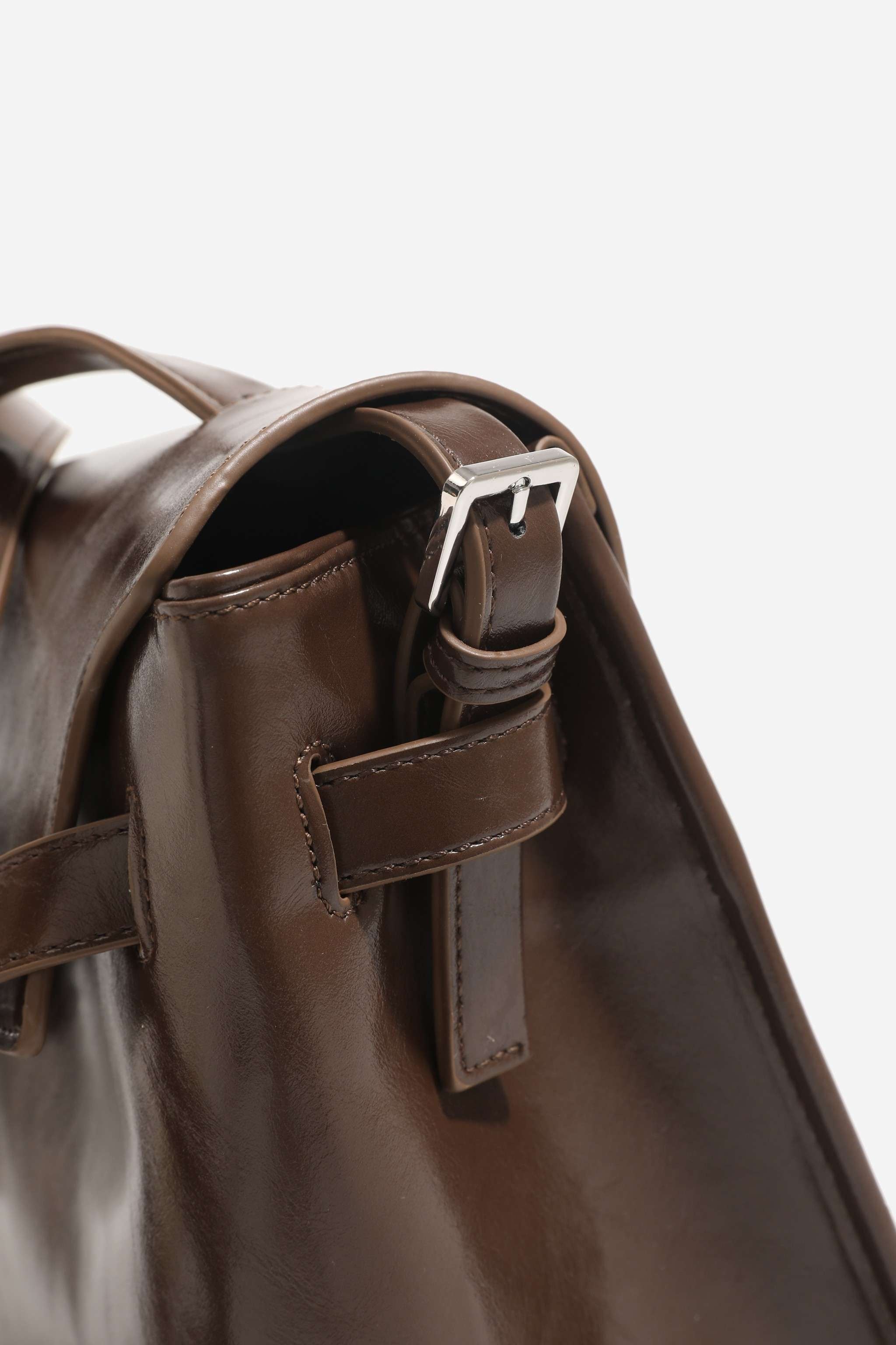 Structured Flap Shoulder Bag