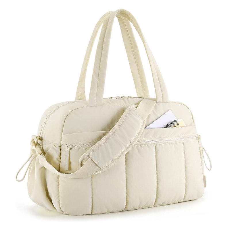 Quilted Puffer Duffle Tote Bag – Weekender