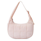 Quilted Puffer Crescent Shoulder Bag