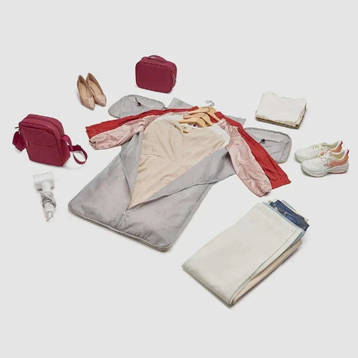 Large Canvas Duffle Bag – With Trolley, Packing Cubes & Shoe Bag