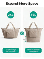 Expandable Foldable Travel Tote – 24L to 37L, Fits 15.6" Laptop