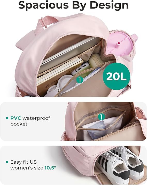 Quilted Tennis Backpack – 20L with Racket Holder & Shoe Compartment