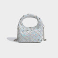 Woven Mini Top Handle Bag – Metallic Chain Strap