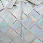 Woven Mini Top Handle Bag – Metallic Chain Strap