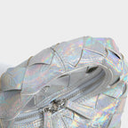 Woven Mini Top Handle Bag – Metallic Chain Strap