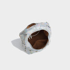 Woven Mini Top Handle Bag – Metallic Chain Strap