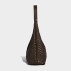 Woven Leather Hobo Shoulder Bag – With Mini Pouch