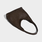 Woven Leather Hobo Shoulder Bag – With Mini Pouch