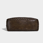 Woven Leather Hobo Shoulder Bag – With Mini Pouch