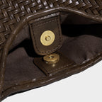 Woven Leather Hobo Shoulder Bag – With Mini Pouch