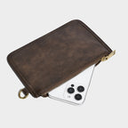 Woven Leather Hobo Shoulder Bag – With Mini Pouch