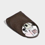 Woven Leather Hobo Shoulder Bag – With Mini Pouch