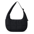Quilted Puffer Crescent Shoulder Bag