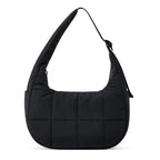Quilted Puffer Crescent Shoulder Bag