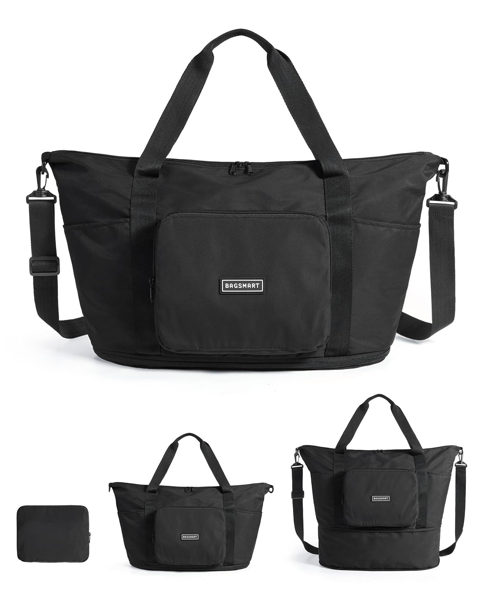 Expandable Foldable Travel Tote – 24L to 37L, Fits 15.6" Laptop